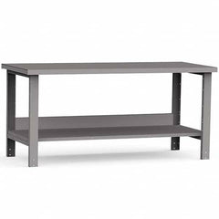 Rousseau Metal - Stationary Work Benches, Tables Type: Work Bench Top Material: Painted Steel - Exact Tool & Supply