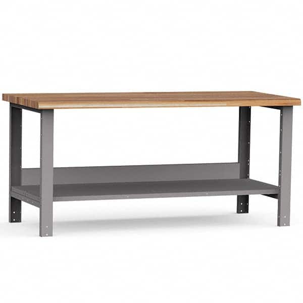Rousseau Metal - Stationary Work Benches, Tables Type: Work Bench Top Material: Laminated Wood - Exact Tool & Supply