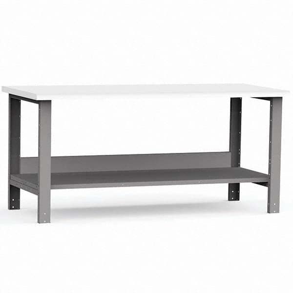 Rousseau Metal - Stationary Work Benches, Tables Type: Work Bench Top Material: Laminated Plastic - Exact Tool & Supply