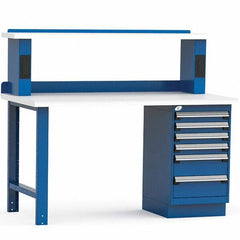 Rousseau Metal - Stationary Work Benches, Tables Type: Work Bench Top Material: Laminated Plastic - Exact Tool & Supply