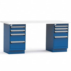 Rousseau Metal - Stationary Work Benches, Tables Type: Work Bench Top Material: Laminated Plastic - Exact Tool & Supply