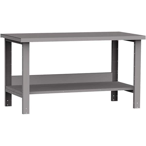 Rousseau Metal - Stationary Work Benches, Tables Type: Work Bench Top Material: Painted Steel - Exact Tool & Supply