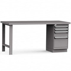 Rousseau Metal - Stationary Work Benches, Tables Type: Work Bench Top Material: Painted Steel - Exact Tool & Supply
