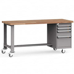 Rousseau Metal - Mobile Work Benches Type: Mobile Workbench Length: 72 (Inch) - Exact Tool & Supply