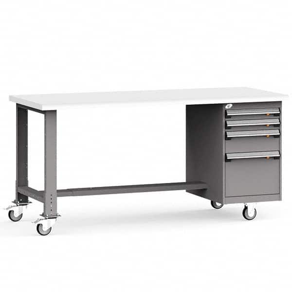 Rousseau Metal - Mobile Work Benches Type: Mobile Workbench Length: 60 (Inch) - Exact Tool & Supply