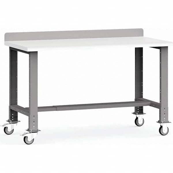 Rousseau Metal - Stationary Work Benches, Tables Type: Work Bench Top Material: Laminated Plastic - Exact Tool & Supply