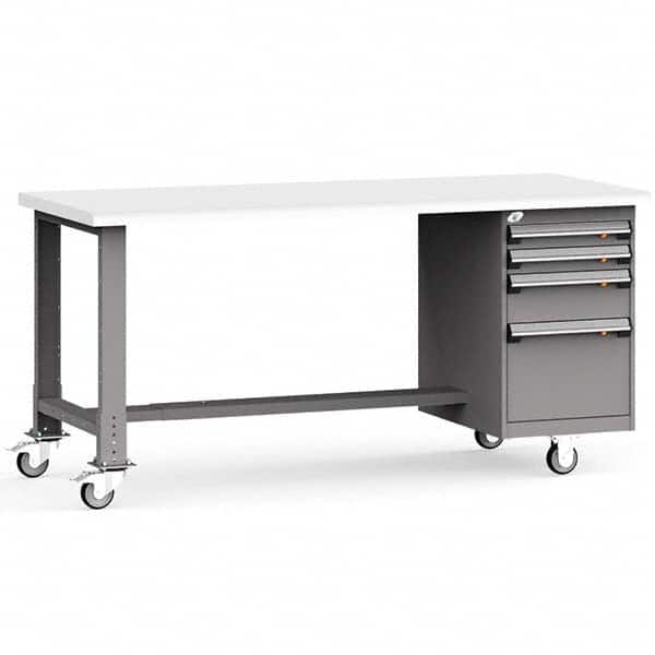 Rousseau Metal - Mobile Work Benches Type: Mobile Workbench Length: 72 (Inch) - Exact Tool & Supply