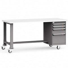 Rousseau Metal - Mobile Work Benches Type: Mobile Workbench Length: 72 (Inch) - Exact Tool & Supply