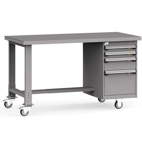 Rousseau Metal - Mobile Work Benches Type: Mobile Workbench Length: 60 (Inch) - Exact Tool & Supply