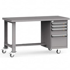 Rousseau Metal - Mobile Work Benches Type: Mobile Workbench Length: 60 (Inch) - Exact Tool & Supply