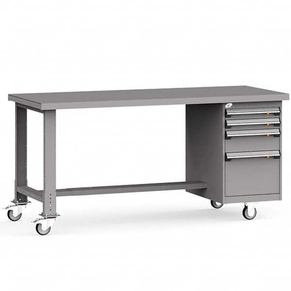 Rousseau Metal - Mobile Work Benches Type: Mobile Workbench Length: 72 (Inch) - Exact Tool & Supply