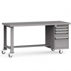 Rousseau Metal - Mobile Work Benches Type: Mobile Workbench Length: 72 (Inch) - Exact Tool & Supply