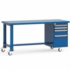 Rousseau Metal - Mobile Work Benches Type: Mobile Workbench Length: 72 (Inch) - Exact Tool & Supply