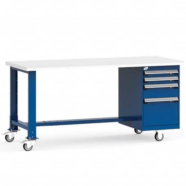 Rousseau Metal - Mobile Work Benches Type: Mobile Workbench Length: 72 (Inch) - Exact Tool & Supply
