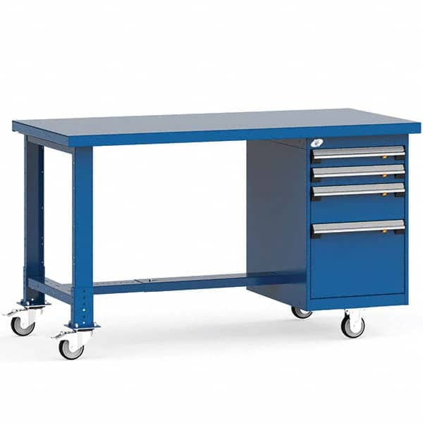 Rousseau Metal - Mobile Work Benches Type: Mobile Workbench Length: 60 (Inch) - Exact Tool & Supply