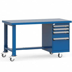 Rousseau Metal - Mobile Work Benches Type: Mobile Workbench Length: 60 (Inch) - Exact Tool & Supply