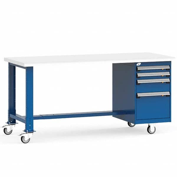 Rousseau Metal - Mobile Work Benches Type: Mobile Workbench Length: 60 (Inch) - Exact Tool & Supply