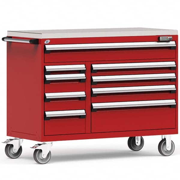 Rousseau Metal - Tool Roller Cabinets Drawers Range: 5 - 10 Drawers Width Range: 48" and Wider - Exact Tool & Supply