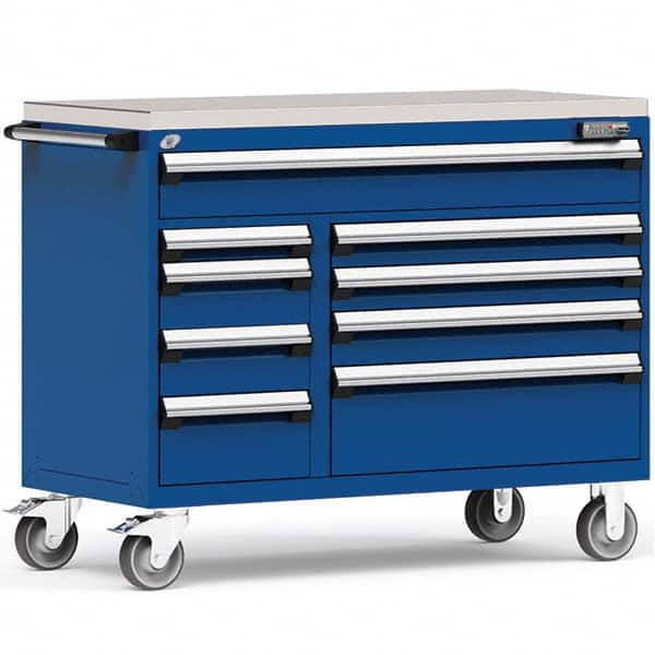 Rousseau Metal - Tool Roller Cabinets Drawers Range: 5 - 10 Drawers Width Range: 48" and Wider - Exact Tool & Supply