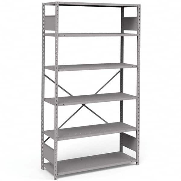 Rousseau Metal - Steel Shelving Type: Shelving Starter or Add-On: Starter - Exact Tool & Supply