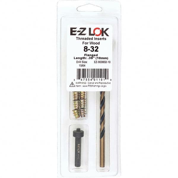 E-Z LOK - Thread Repair Kits Insert Thread Size (Inch): #8-32 Includes Drill: Yes - Exact Tool & Supply