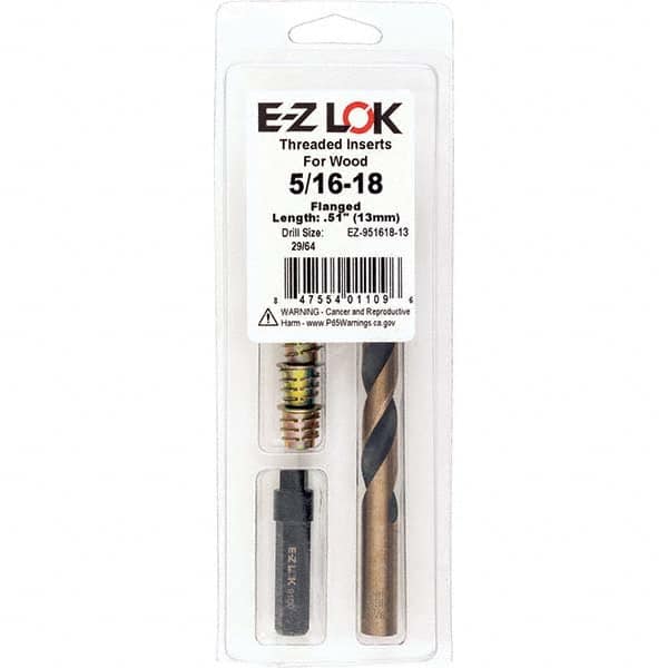 E-Z LOK - Thread Repair Kits Insert Thread Size (Inch): 5/16-18 Includes Drill: Yes - Exact Tool & Supply