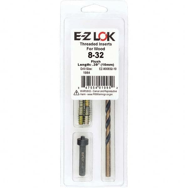 E-Z LOK - Thread Repair Kits Insert Thread Size (Inch): #8-32 Includes Drill: Yes - Exact Tool & Supply