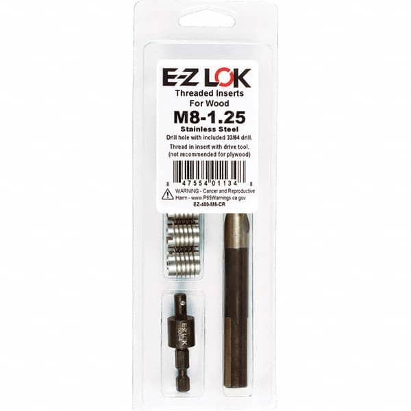 E-Z LOK - Thread Repair Kits Insert Thread Size (mm): M8x1.25 Includes Drill: Yes - Exact Tool & Supply