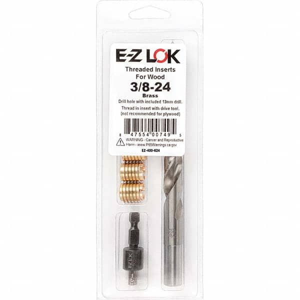 E-Z LOK - Thread Repair Kits Insert Thread Size (Inch): 3/8-24 Includes Drill: Yes - Exact Tool & Supply