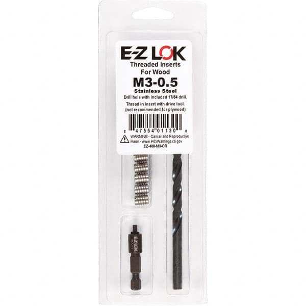 E-Z LOK - Thread Repair Kits Insert Thread Size (mm): M3x0.50 Includes Drill: Yes - Exact Tool & Supply