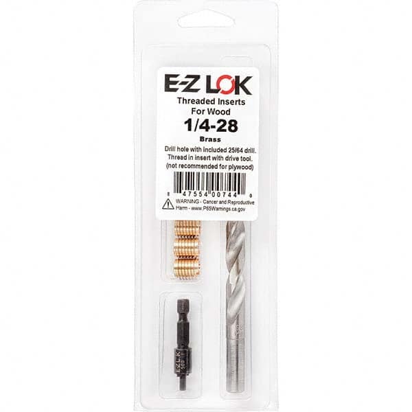 E-Z LOK - Thread Repair Kits Insert Thread Size (Inch): 1/4-28 Includes Drill: Yes - Exact Tool & Supply