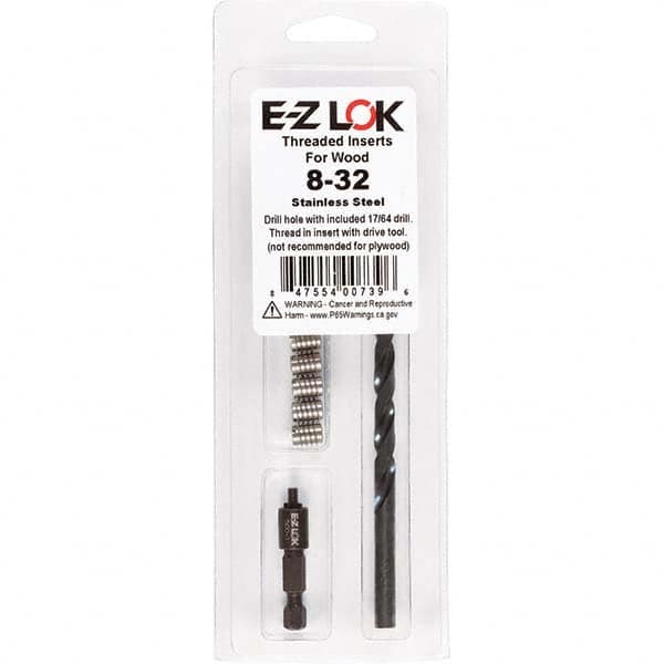 E-Z LOK - Thread Repair Kits Insert Thread Size (Inch): #8-32 Includes Drill: Yes - Exact Tool & Supply