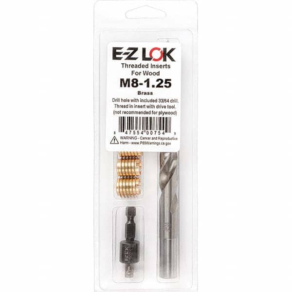E-Z LOK - Thread Repair Kits Insert Thread Size (mm): M8x1.25 Includes Drill: Yes - Exact Tool & Supply