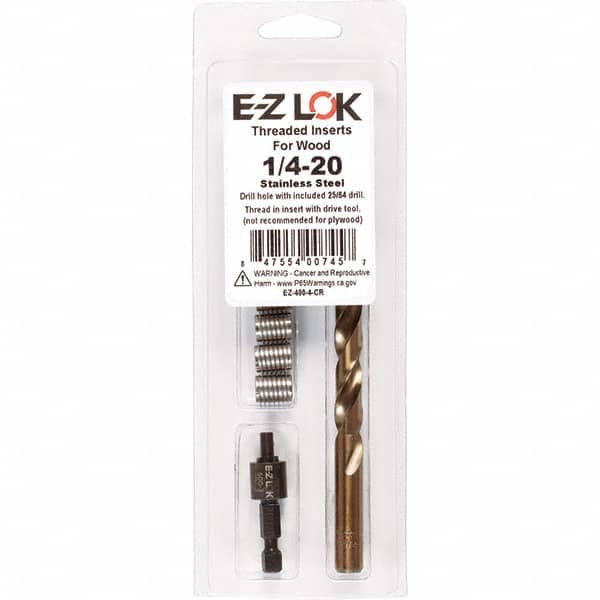 E-Z LOK - Thread Repair Kits Insert Thread Size (Inch): 1/4-20 Includes Drill: Yes - Exact Tool & Supply