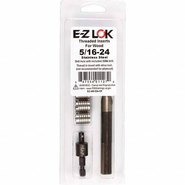 E-Z LOK - Thread Repair Kits Insert Thread Size (Inch): 5/16-24 Includes Drill: Yes - Exact Tool & Supply
