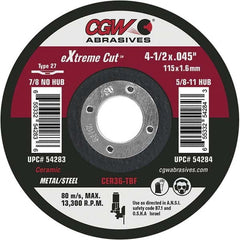 CGW Abrasives - Cutoff Wheels Tool Compatibility: Angle Grinders Wheel Diameter (Inch): 6 - Exact Tool & Supply