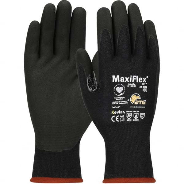 ATG - Size 2XL (11), ANSI Cut Lvl 3, Puncture Lvl 1, Abrasion Lvl 4, Nitrile Coated Kevlar Cut & Puncture Resistant Gloves - Exact Tool & Supply