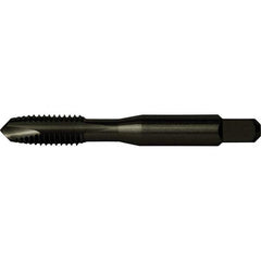 Cleveland - #10-32 UNF Class 2B 2-Flute Black Oxide Finish High Speed Steel Spiral Point Tap - Exact Tool & Supply