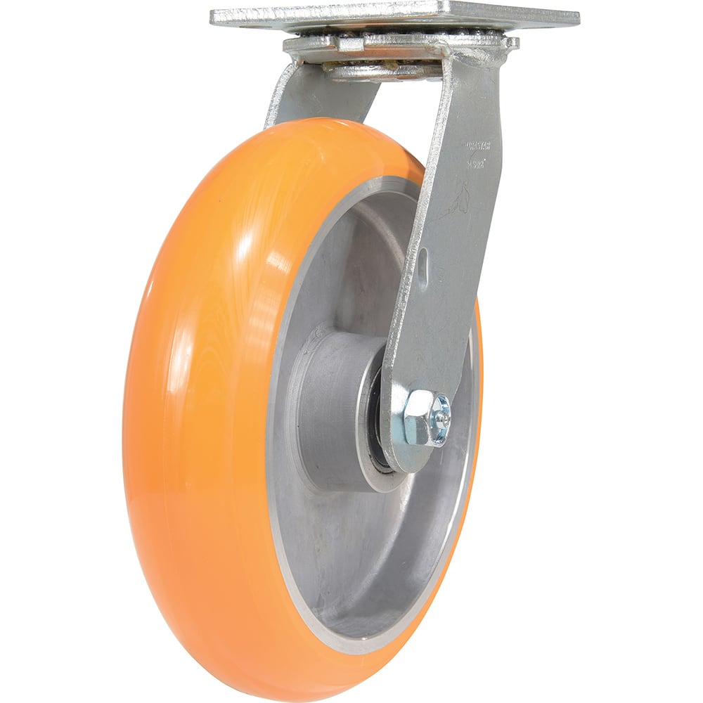 Vestil - Standard Casters; Mount: With Holes ; Style: Swivel ; Wheel Diameter: 8 (Inch); Wheel Width: 2 (Inch); Overall Height (Inch): 7-1/2 ; Load Capacity (Lb.): 1250.000 - Exact Tool & Supply