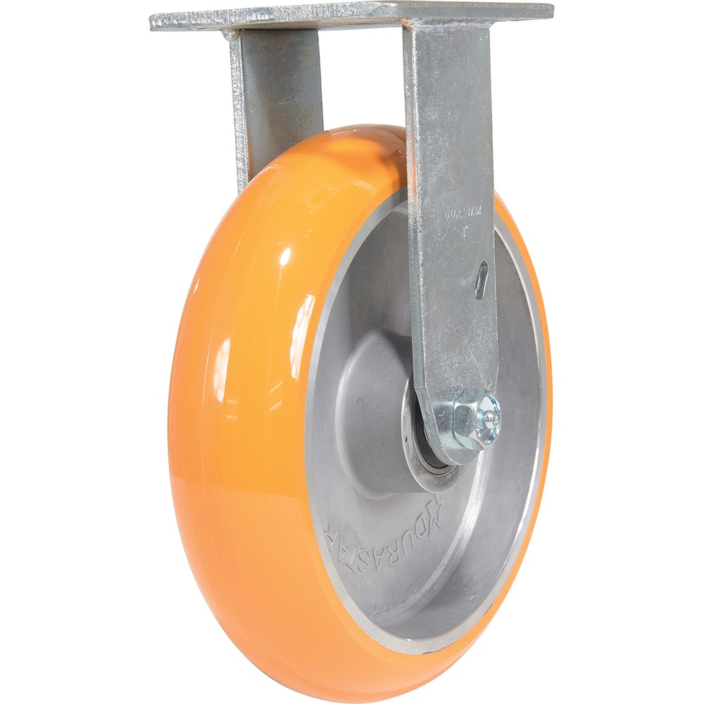 Vestil - Standard Casters; Mount: With Holes ; Style: Rigid ; Wheel Diameter: 8 (Inch); Wheel Width: 2 (Inch); Overall Height (Inch): 9-3/8 ; Load Capacity (Lb.): 1250.000 - Exact Tool & Supply