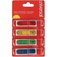 UNIVERSAL - Self-Stick Page Flags Style: Flag Color: Assorted - Exact Tool & Supply