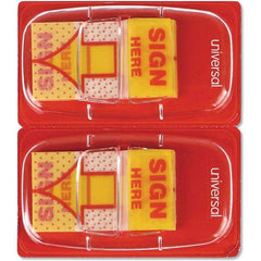 UNIVERSAL - Self-Stick Page Flags Style: Flag Color: Yellow - Exact Tool & Supply