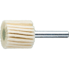PFERD - Mounted Flap Wheels; Abrasive Type: Coated ; Outside Diameter (Inch): 1 ; Face Width (Inch): 1 ; Abrasive Material: Felt ; Grade: Hard ; Mounting Type: 1/4" Shank - Exact Tool & Supply