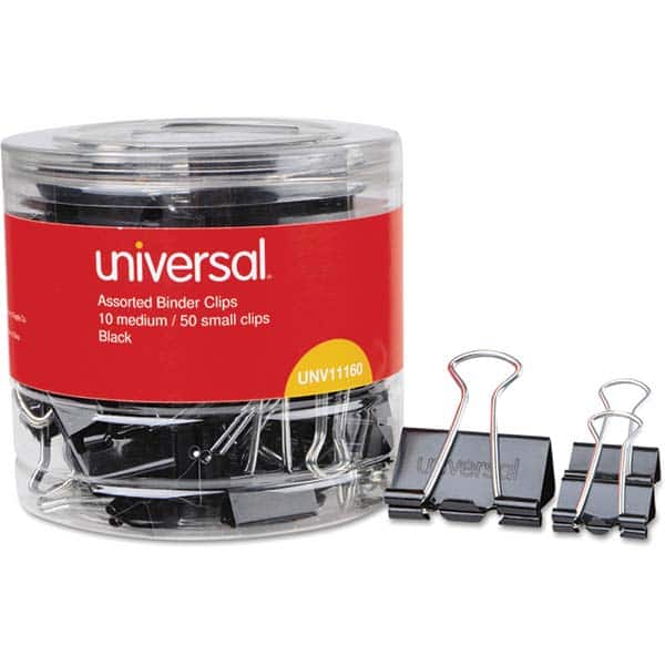 UNIVERSAL - Binder Clips Binder Type: Binder Clip Capacity (Inch): 0.63 - Exact Tool & Supply