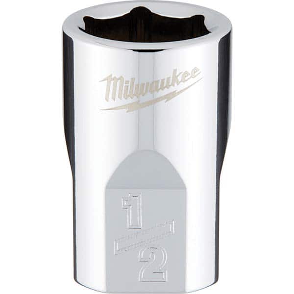 Milwaukee Tool - Hand Sockets Drive Size (Inch): 3/8 Size (Inch): 1/2 - Exact Tool & Supply