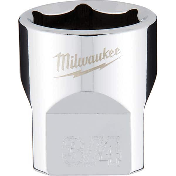 Milwaukee Tool - Hand Sockets Drive Size (Inch): 3/8 Size (Inch): 3/4 - Exact Tool & Supply