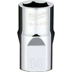 Milwaukee Tool - Hand Sockets Drive Size (Inch): 1/2 Size (mm): 14.0000 - Exact Tool & Supply