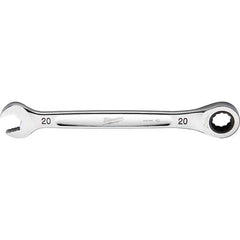 Milwaukee Tool - Combination Wrenches; Type: Combination Wrench ; Tool Type: Ratcheting ; Size (mm): 20 ; Number of Points: 12 ; Finish/Coating: Steel ; Material: Steel - Exact Tool & Supply