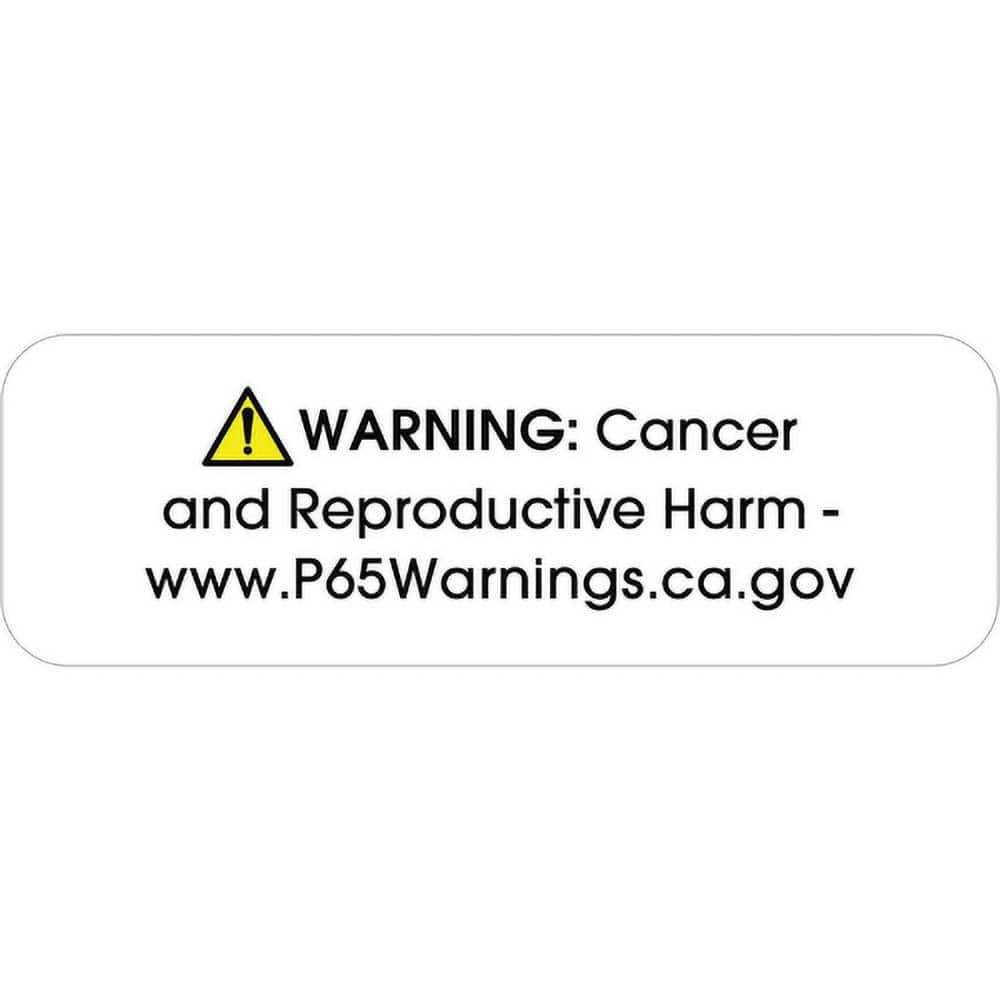 Tape Logic - Labels, Ribbons & Tapes Type: Warning Labels Color: White - Exact Tool & Supply