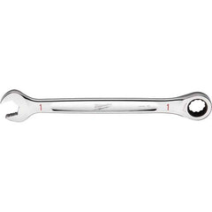 Milwaukee Tool - Combination Wrenches; Type: Combination Wrench ; Tool Type: Ratcheting ; Size (Inch): 1 ; Number of Points: 12 ; Finish/Coating: Steel ; Material: Steel - Exact Tool & Supply